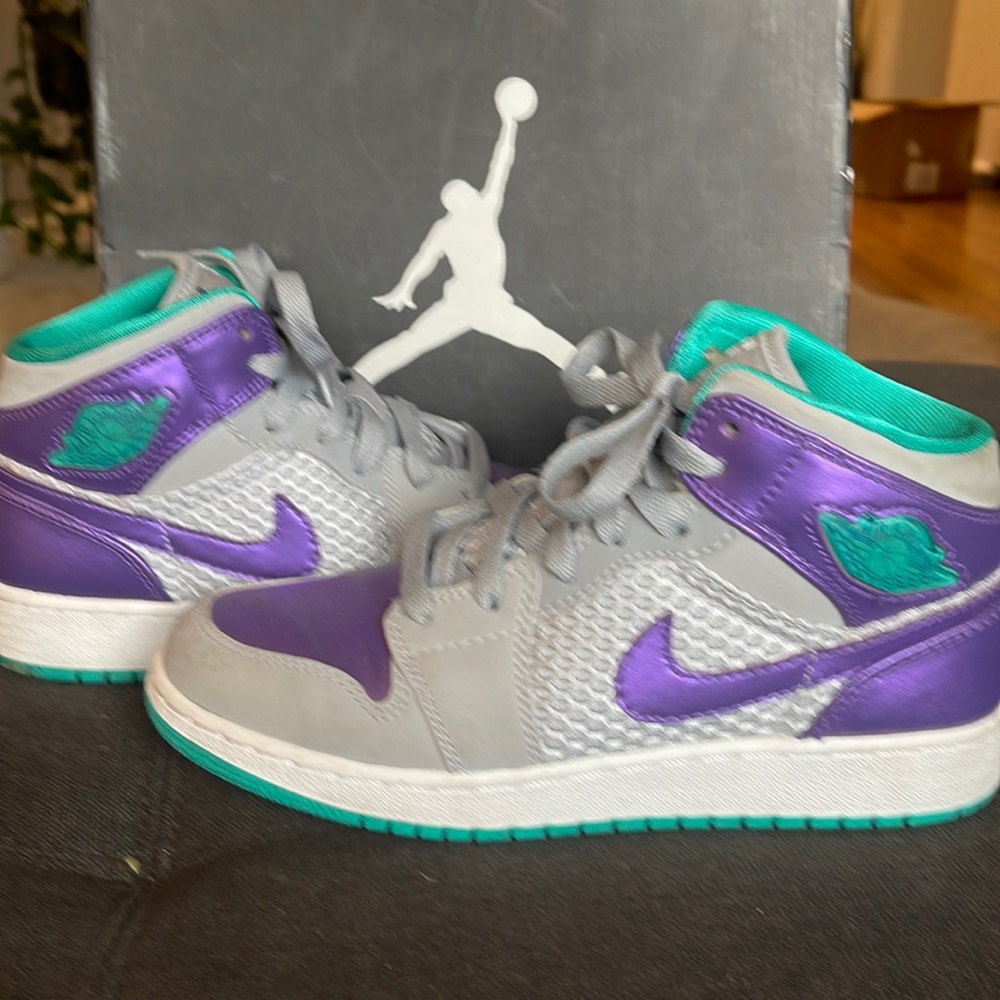 Air Jordan 1 Phat - wolf grey/ultraviolet-nw green